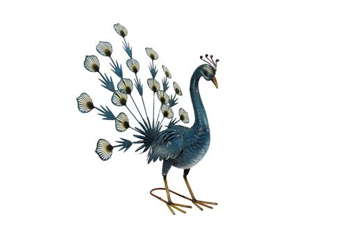 Decorative Ornaments & Figures - Fantailed Peacock Garden Ornament