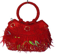 Women's Handbags - Hand Bags From Beads And Sequins Colourful