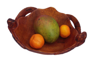Wooden Turtle Fruit Bowl