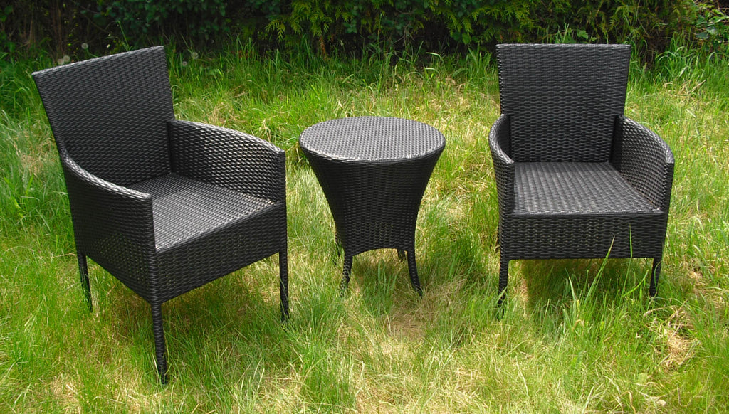 Aluminium bistro sets in black