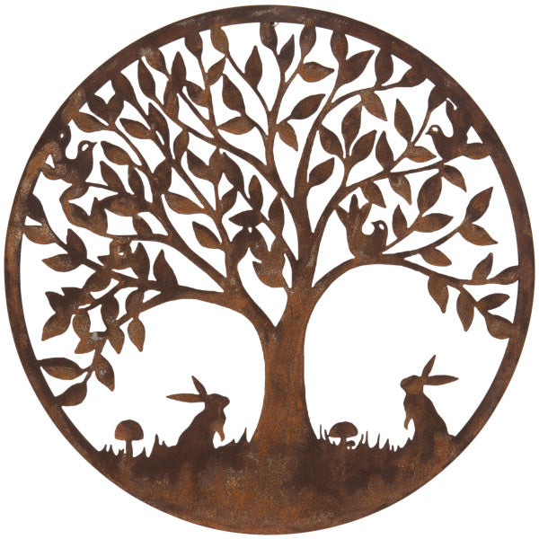 Metal garden wall plaques