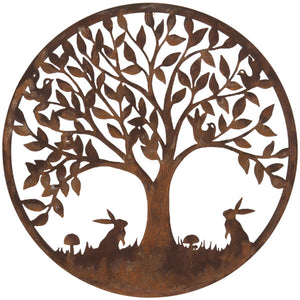 Metal garden wall plaques