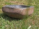 Natural oval stone basin