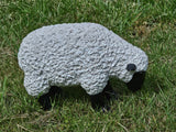 Sheep with black face garden statue