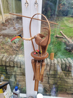 Bamboo wind chime  bird with nest