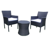 Black Rattan Garden Bistro Set