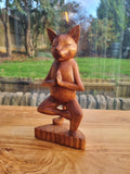 Yoga Cat Statue