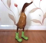 Wooden Duck  in shoes 40cm
