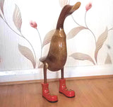 Wooden Duck  in shoes 40cm