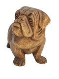 Bulldog small ornament wood carving