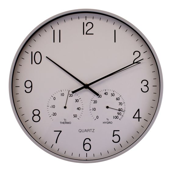 grey clock 40 cm