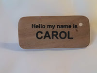 Wooden name tags