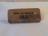 Wooden name tags