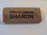 Wooden name tags