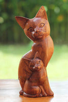 Wooden Cat Statue