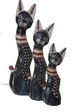 Decorative Ornaments & Figures - Cat Ornaments Set Of 3  50/40/30 Cm