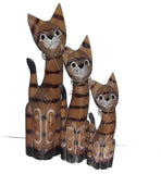 Decorative Ornaments & Figures - Cat Ornaments Set Of 3  50/40/30 Cm