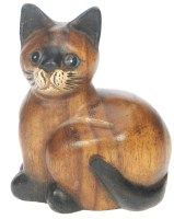 Decorative Ornaments & Figures - Cat Statue Wooden
