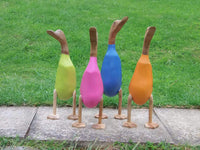 Decorative Ornaments & Figures - Large Colourful Ducks