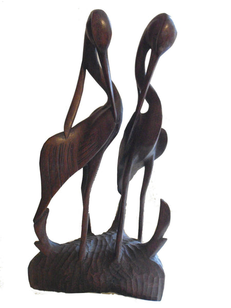 Decorative Ornaments & Figures - Ornamental Birds Statue Wood Carving