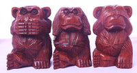 Decorative Ornaments & Figures - Wooden Monkey Set