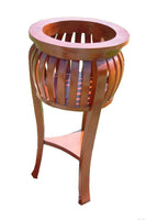 Display Stands - Wooden Plant Stand Barrel