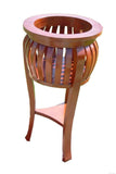 Display Stands - Wooden Plant Stand Barrel