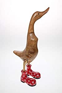 Duck - Large Wooden Duck In Shoes