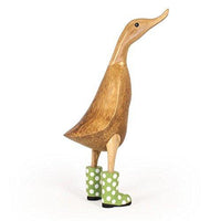 Duck - Wooden Duck With Spotty Wellies