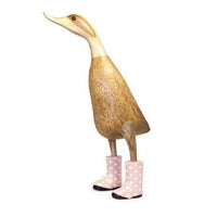 Duck - Wooden Duck With Spotty Wellies