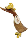 Duck - Wooden Duck With Spotty Wellies And Hat