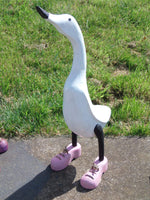Duck - Wooden Ducks With Shoes Painted