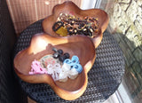 Large wooden fruit bowl