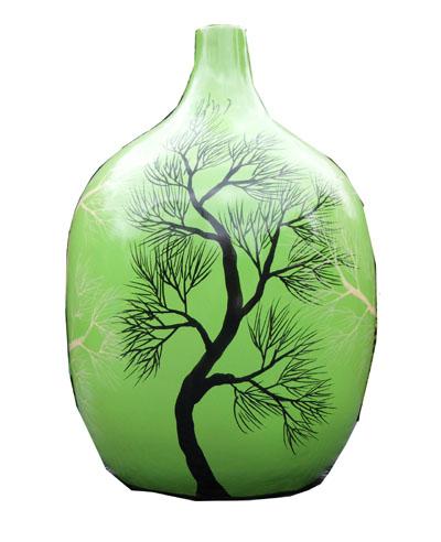 Green Decorative Standing Vase