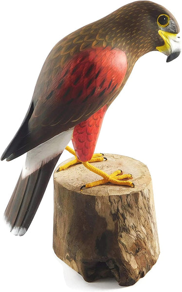 Wooden Bird Harris Hawk