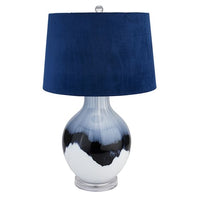 blue table lamp