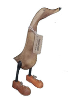 Large Wooden Duck With Shoes