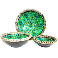green mosaic bowl