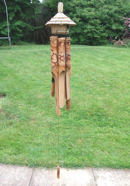 Other Garden Ornaments - Large Patterned Bamboo Wind Chime