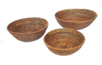 Other Interior Accessories - Dark Natural Rattan Bowl Set