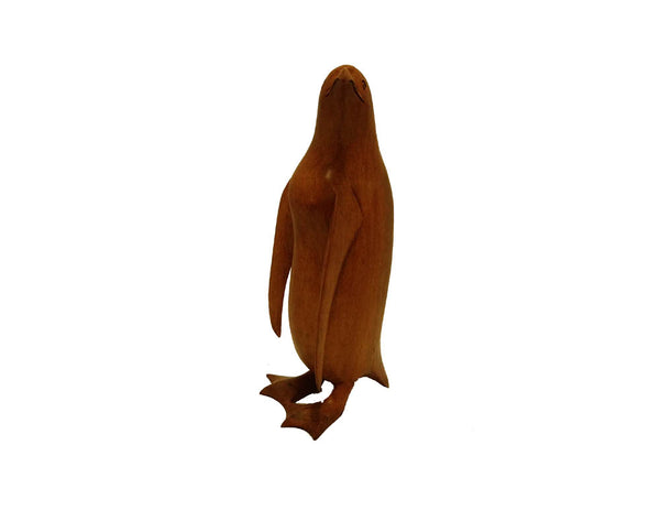 Penguin wood carving
