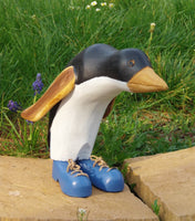 penguin in blue shoes