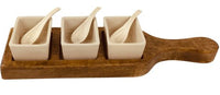Plates & Bowls - Serving Tray With Dip Bowls