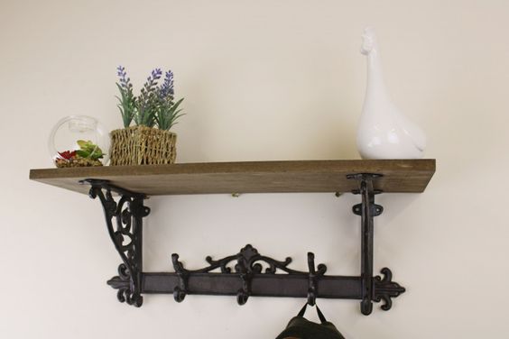 Shelving - Wall Shelf With Coat Hooks