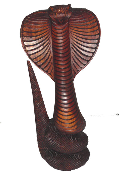 Snakes - Cobra Snake Statue Wood Carving