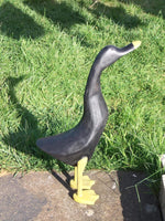Statues & Lawn Ornaments - Wooden Duck Large 42 - 46 Cm Black
