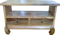 TV & Entertainment Stands - Tv Stand Solid Wood Light Mango