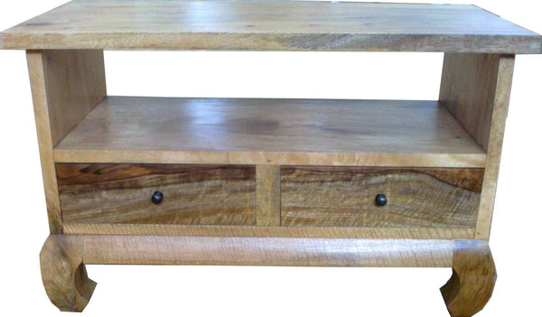 TV & Entertainment Stands - Tv Stand Solid Wood Light Mango