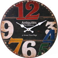 Wall Clocks - Number Wooden WALL CLOCK Vintage