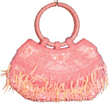 Women's Handbags - Hand Bags From Beads And Sequins Colourful